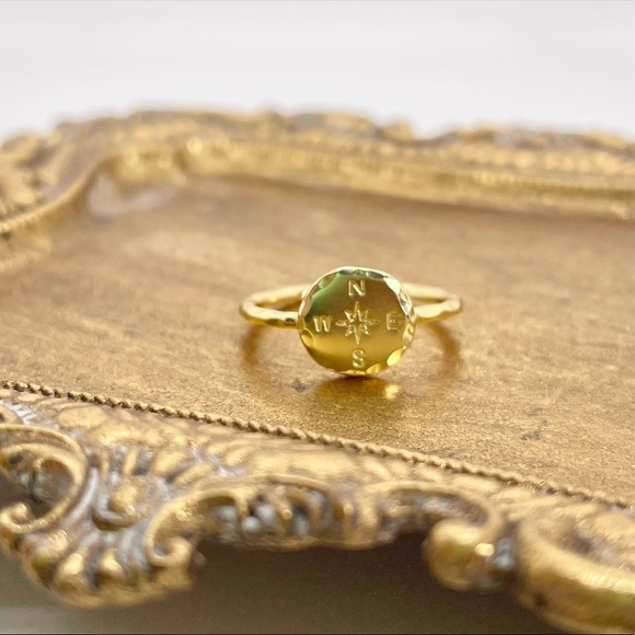 Pura Vida Jewelry - Pura Vida Compass Gold Ring